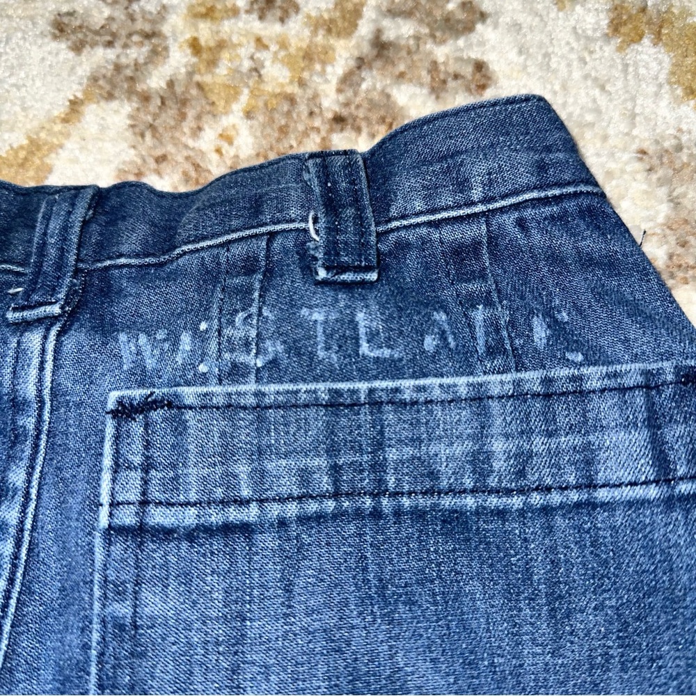 Vintage 70s Navy Issued Sailor Bell Bottom Jeans Denim Dungarees - Picture 5 of 7
